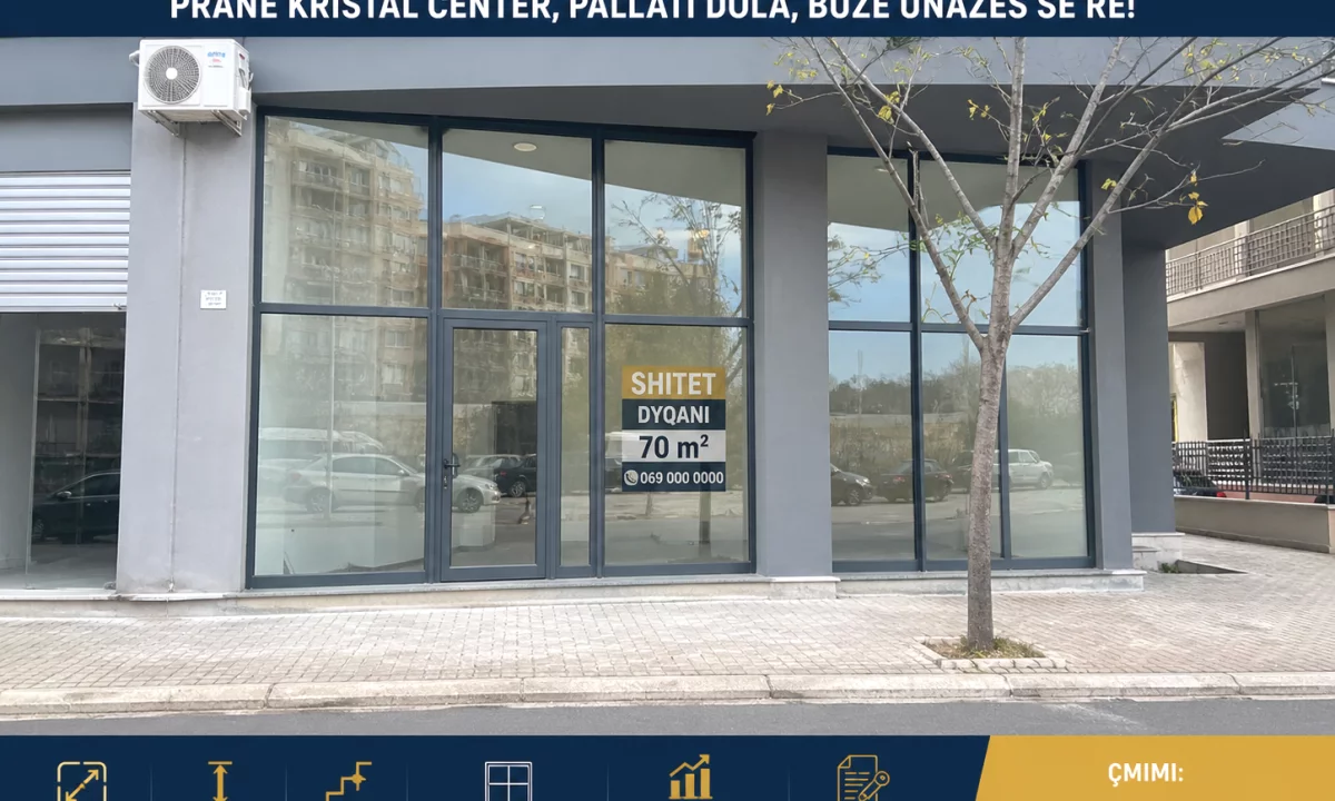 Shitet dyqani-50 m ne krahe te Kristal Center,pallati Dola,buze Unazes se Re!