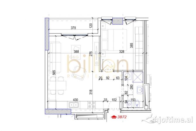 Shtepi ne shitje Apartament ne Tirane, 1+1, Mobilimi Bosh, pa mobiluar, Pagesa 63,400  Euro.