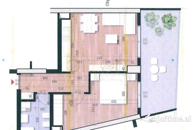 Shtepi ne shitje Apartament ne Tirane, 1+1, Mobilimi Bosh, pa mobiluar, Pagesa 129,332  Euro.