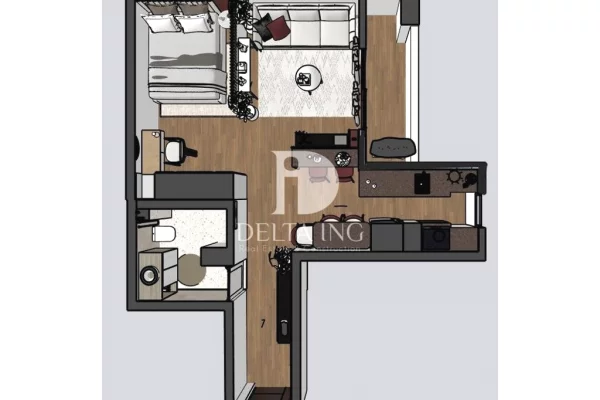 Appartamento in vendita a Tirana 1+1, Arredato
