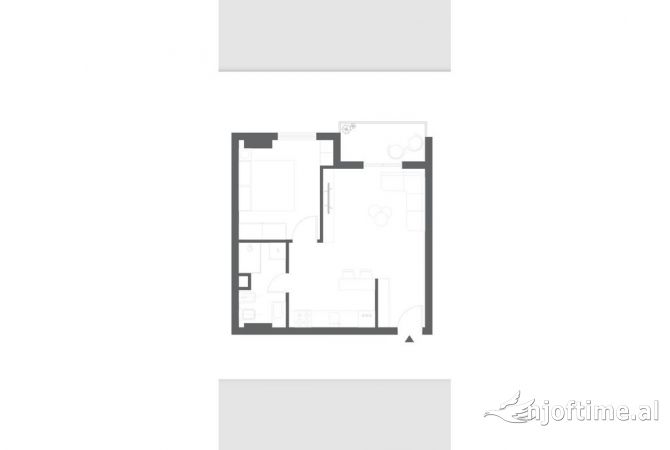 Shtepi ne shitje Apartament ne Tirane, 1+1, Mobilimi Bosh, pa mobiluar, Pagesa 93,000  Euro.