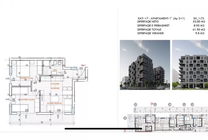 Shitet Apartament 2+1 