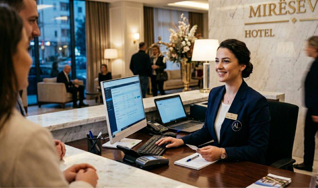 Njoftime Pune ne Himare, Profesioni Recepsioniste , Me eksperience, Pagesa 900  Euro.