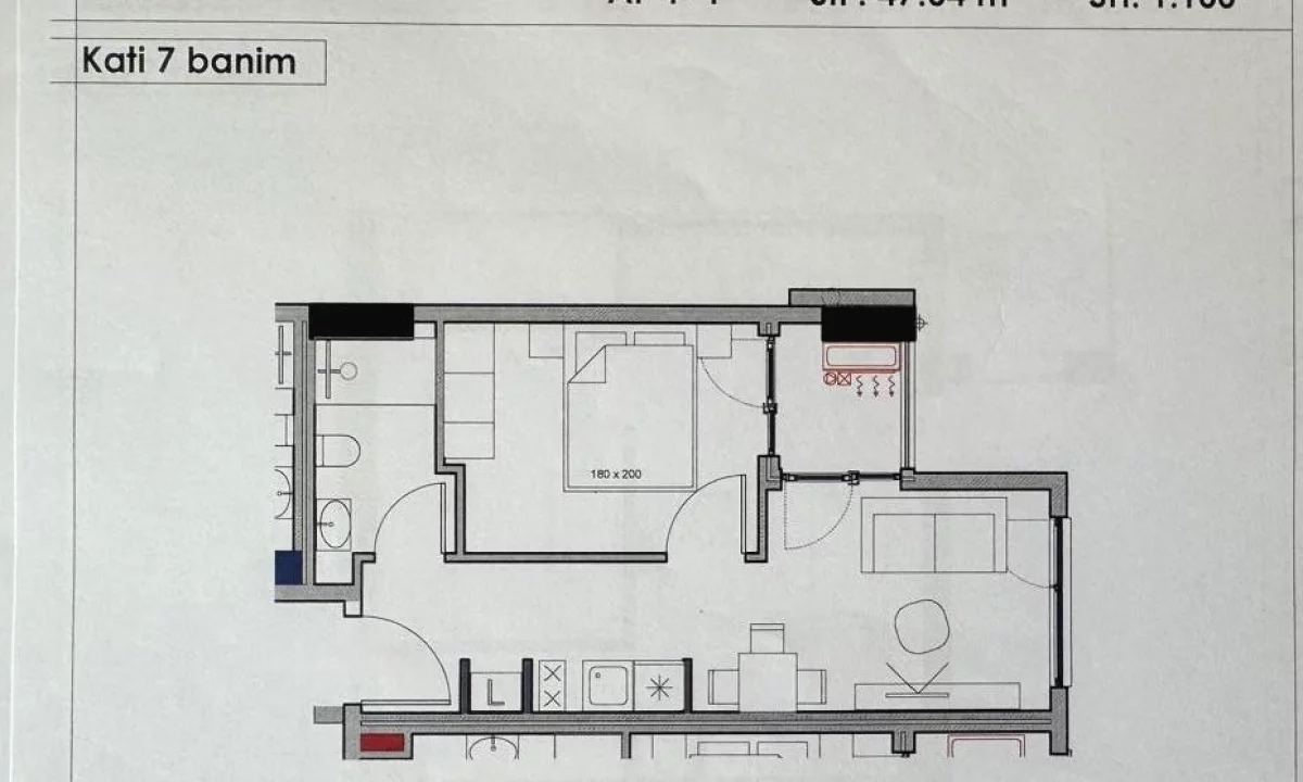 Shtepi ne shitje Apartament ne Tirane, 1+1, Mobilimi Bosh, pa mobiluar, Pagesa 145,000  Euro.