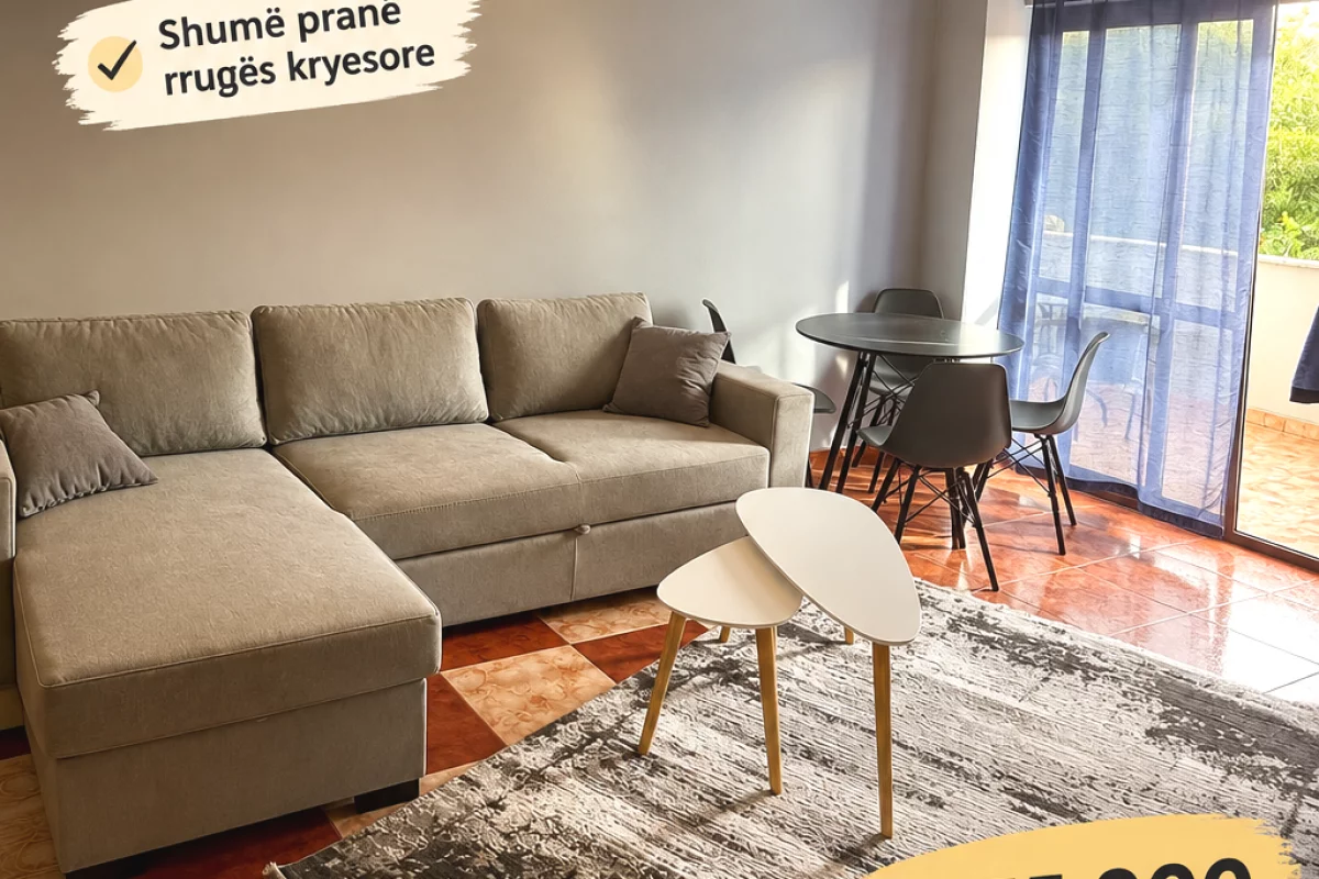 Shtepi me qera Apartament ne Tirane, 1+1, Mobilimi E mobiluar, Pagesa 55,000  Leke.