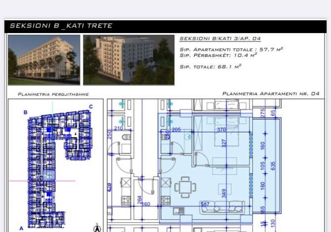 Shitet apartament 1+1 ne Golem plazh/ 81,800 euro