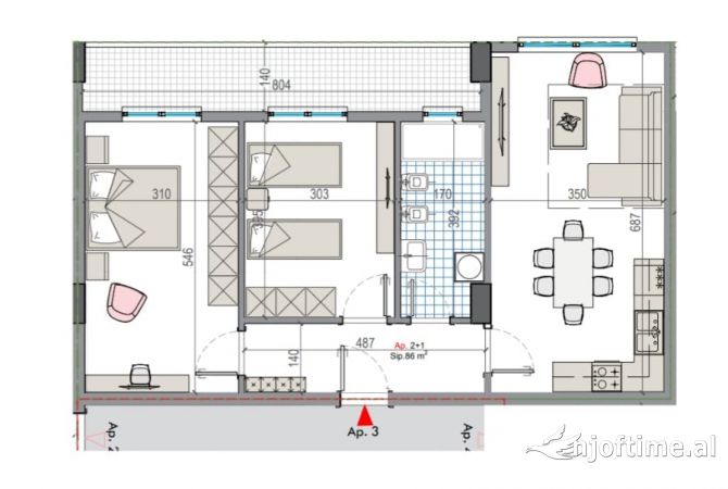 Shtepi ne shitje 2+1 ne Tirane - 68,000 Euro