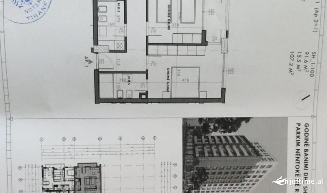 Shtepi ne shitje Apartament ne Tirane, 2+1, Mobilimi Bosh, pa mobiluar, Pagesa 139,360  Euro.