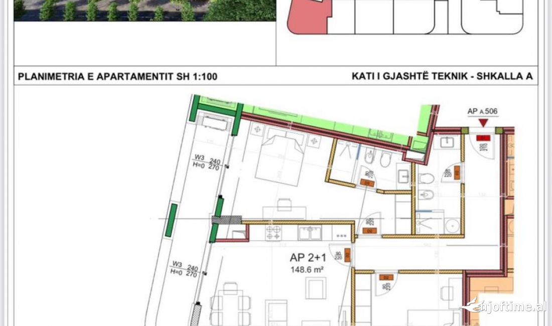 Apartment for sale in Elbasan 2+1, Emty