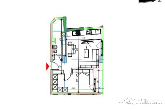 Shitet apartament 1+1 tek 21 Dhjetori, prane Inxhinierise se Ndertimit/ 170,800 Euro