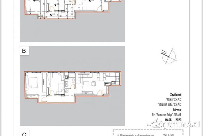 Shitet apartament 2+1 ne Xhamllik, prane Pasticeri Tito/ 160,000 Euro