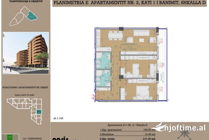 Shtepi ne shitje 2+1 ne Tirane - 230,000 Euro