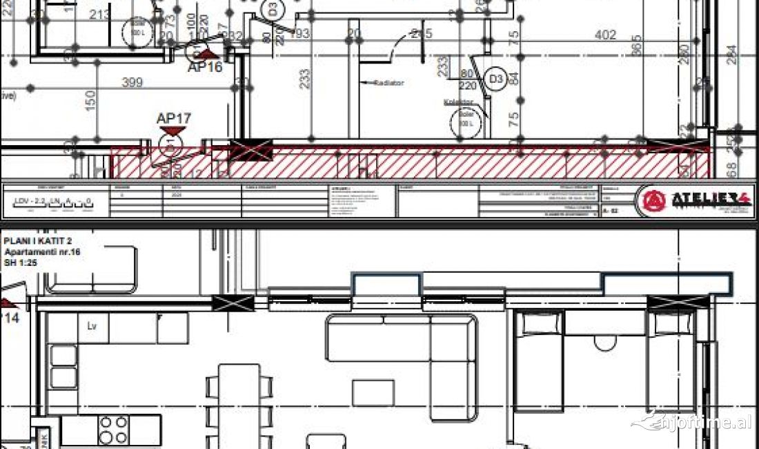 Apartment for sale in Tirana 2+1, Emty