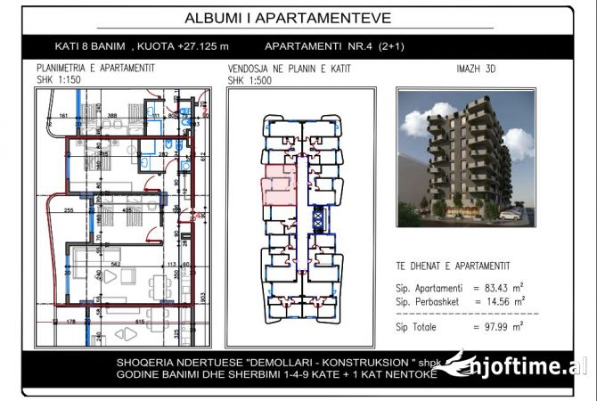Casa in vendita 2+1 a Tirana - 83,291 Euro