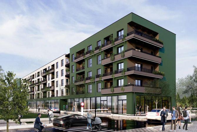 Shitet apartament 1+1 ne Kamez, Green Residence/ 58,655 Euro