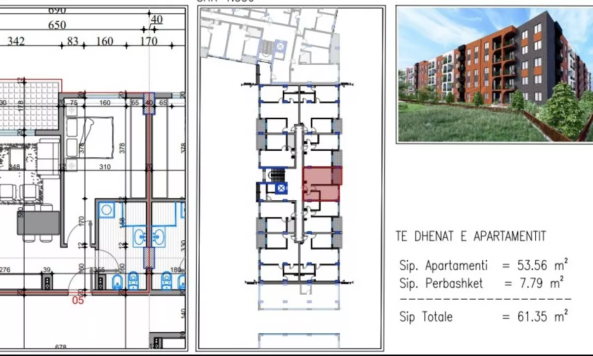 Shtepi ne shitje Apartament ne Tirane, 1+1, Mobilimi Bosh, pa mobiluar, Pagesa 61,350  Euro.