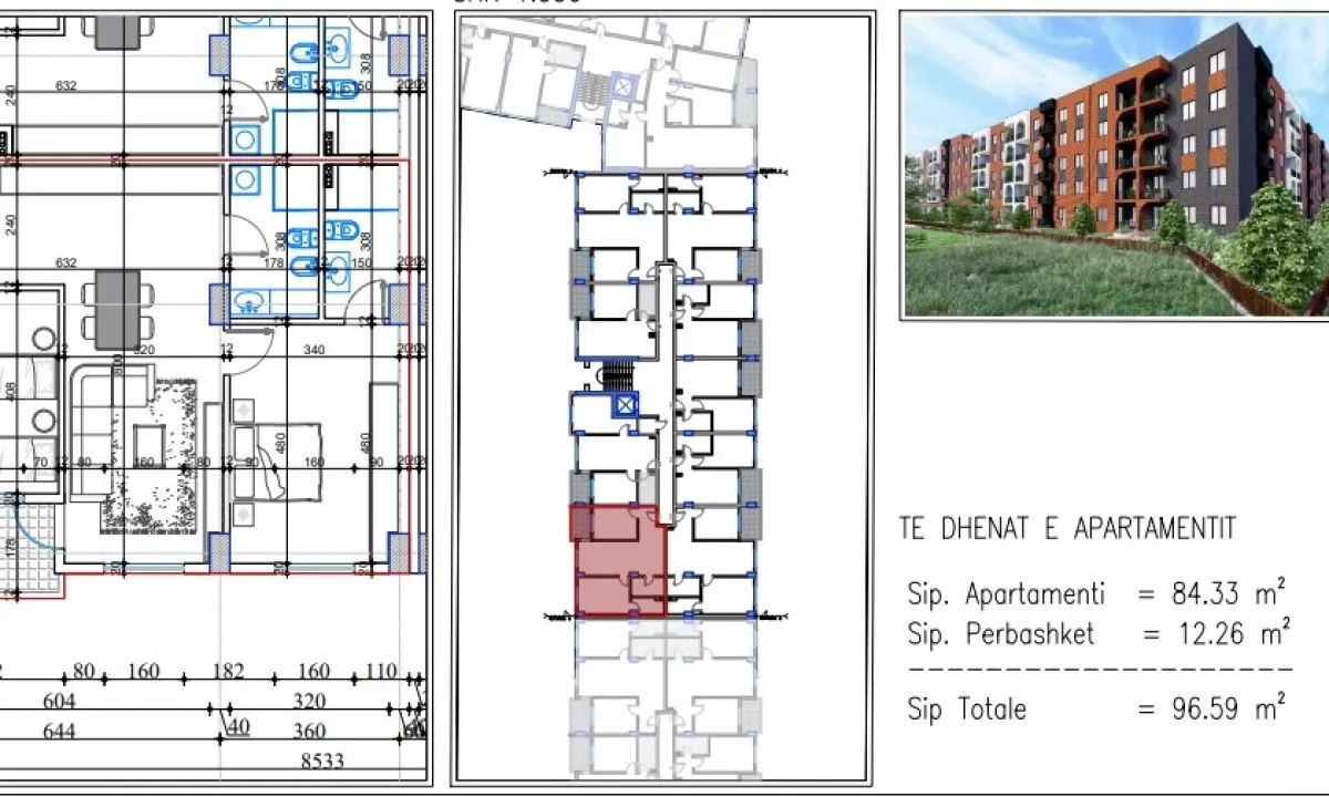 Shtepi ne shitje Apartament ne Tirane, 2+1, Mobilimi Bosh, pa mobiluar, Pagesa 96,560  Euro.