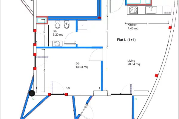 Casa in affitto 1+1 a Tirana - 1,000 Euro