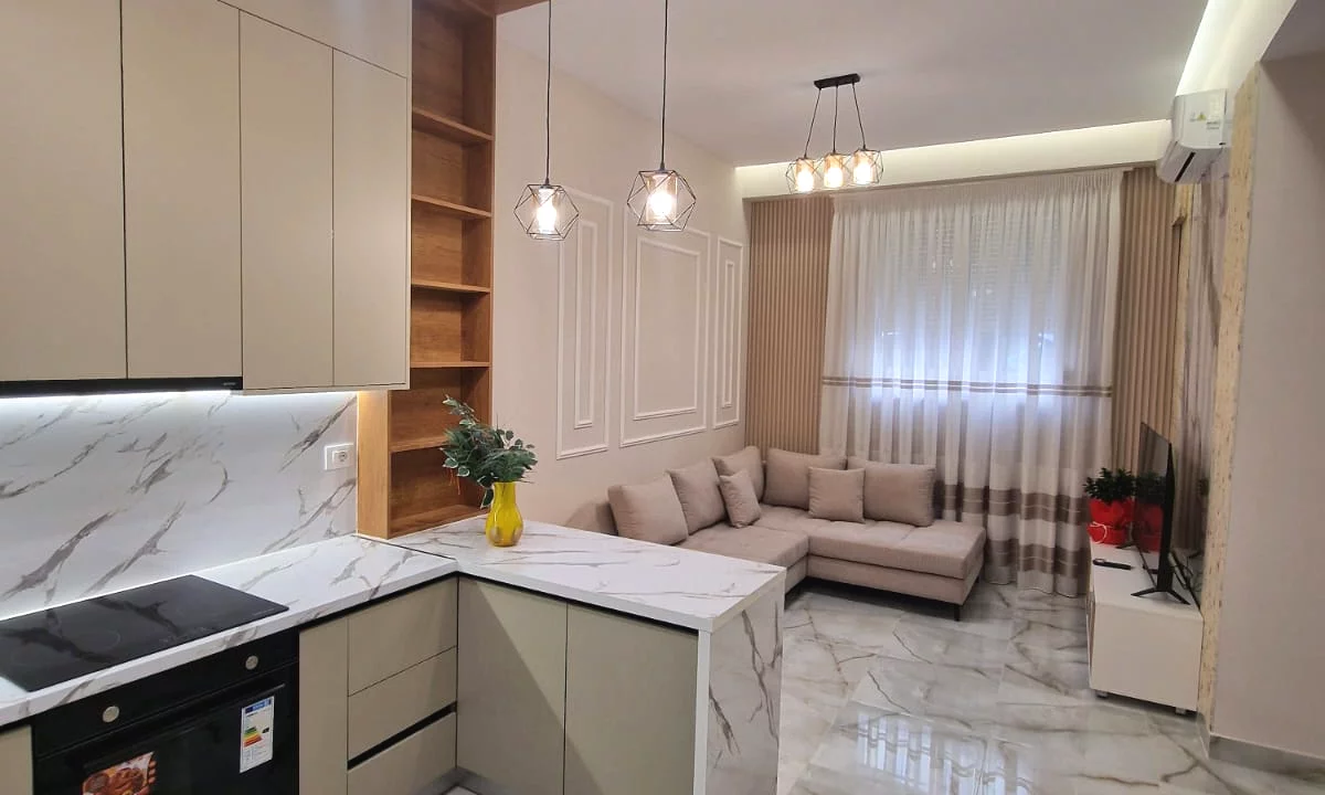 Shtepi me qera Apartament ne Tirane, 1+1, Mobilimi E mobiluar, Pagesa 55,000  Leke.