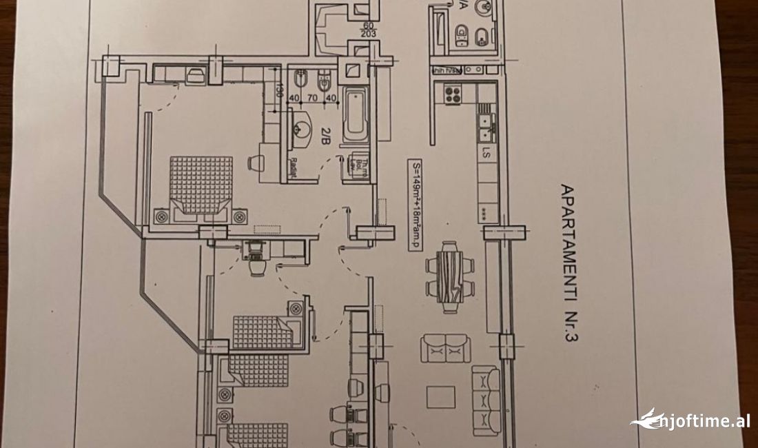 Shtepi ne shitje Apartament ne Tirane, 3+1, Mobilimi E mobiluar, Pagesa 584,000  Euro.
