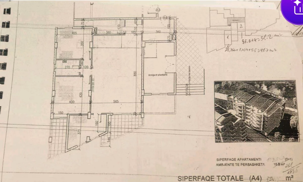 Apartment for sale in Tirana 3+1, Emty