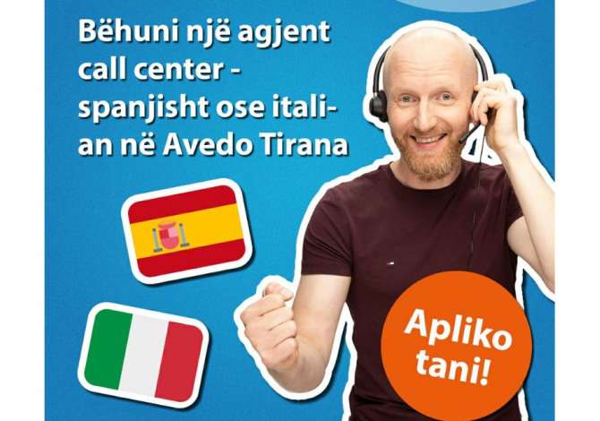 Job Offers in Tirana, Profession call center  , Beginner/Little experience, Payment By Agreement.