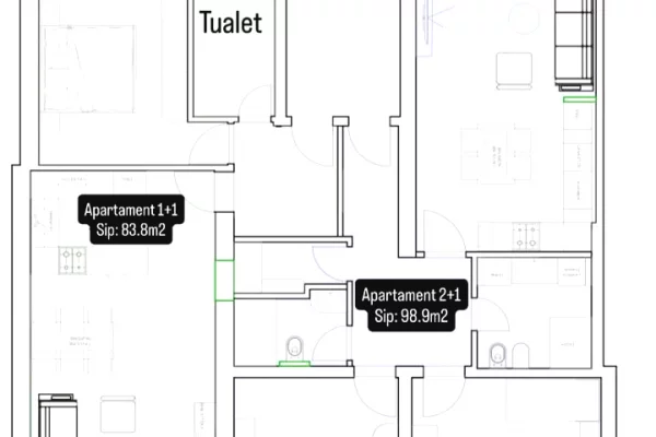 Apartment for sale in Tirana 4+1, Furnished