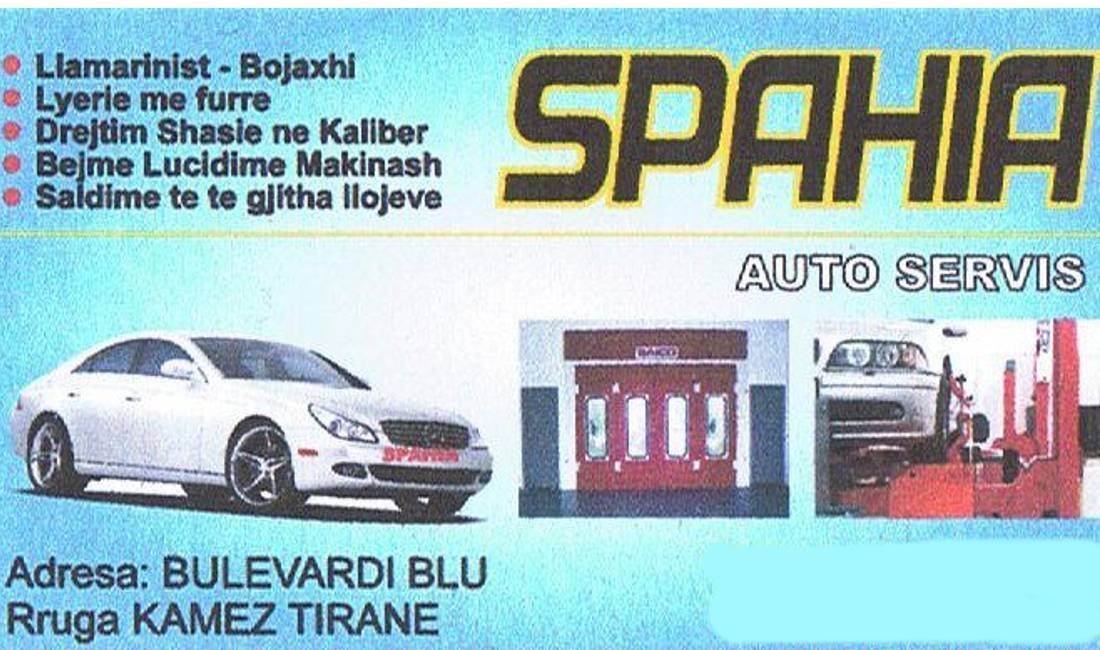 Auto servis Spahia - Llamarinist, Sherbime Xhenerike, Lyerje me furre, Drejtim shasie ne kaliber, Sherbim Karrotrec etj.