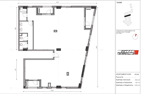Ambient biznesi me qera 1+1 ne Tirane - 3,000 Euro