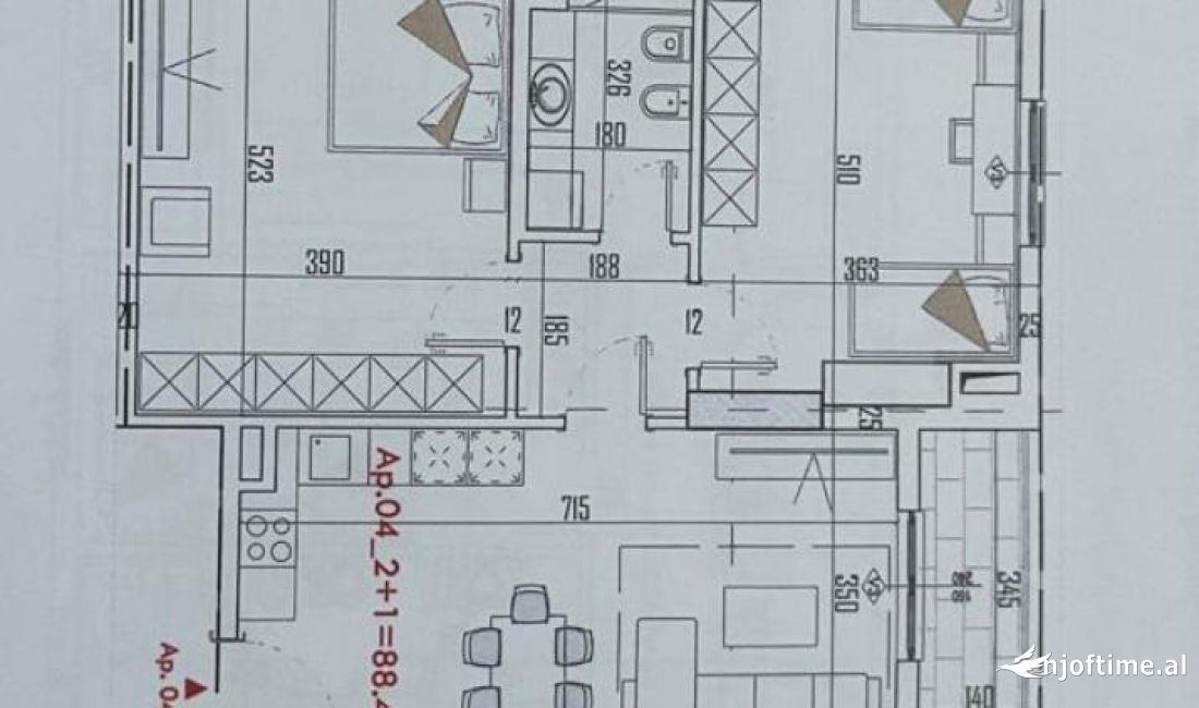Appartamento in vendita a Tirana 2+1, Vuoto