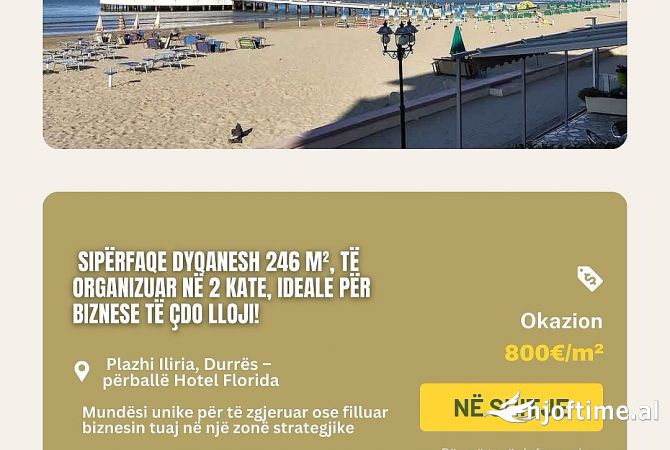 Ambiente Commerciale in Vendita 1+1 a Durazzo - 196,800 Euro