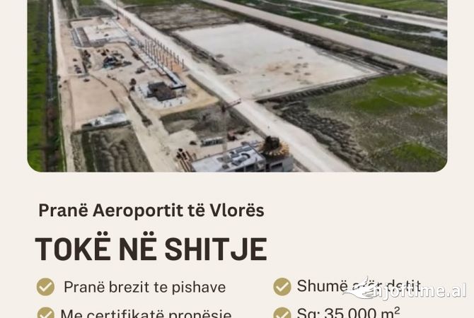 Toke ne shitje prane Aeroportit te Vlores 
