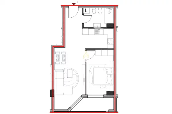 Appartamento in vendita a Tirana 1+1, Vuoto