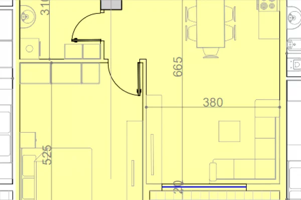 Shtepi ne shitje Apartament ne Tirane, 1+1, Mobilimi Bosh, pa mobiluar, Pagesa 95,625  Euro.