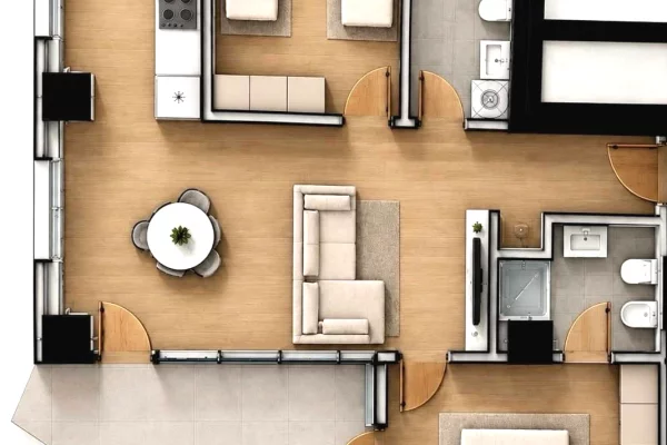 Shtepi ne shitje Apartament ne Tirane, 2+1, Mobilimi Bosh, pa mobiluar, Pagesa 115,000  Euro.
