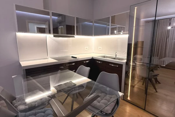 Shtepi me qera Apartament ne Tirane, 1+1, Mobilimi E mobiluar, Pagesa 85,000  Leke.