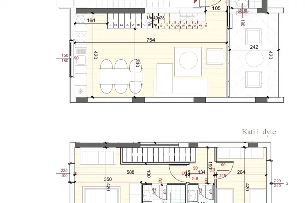 Shtepi ne shitje Duplex(shtepi me 2 kate) ne Himare, 2+1, Mobilimi Bosh, pa mobiluar, Pagesa 291,465  Euro.
