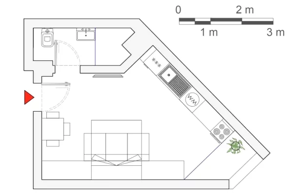 Shtepi ne shitje Apartament ne Tirane, Garsoniere, Mobilimi E mobiluar, Pagesa 83,000  Euro.
