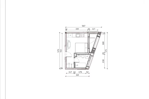 Shtepi ne shitje Apartament ne Tirane, Garsoniere, Mobilimi Bosh, pa mobiluar, Pagesa 62,000  Euro.
