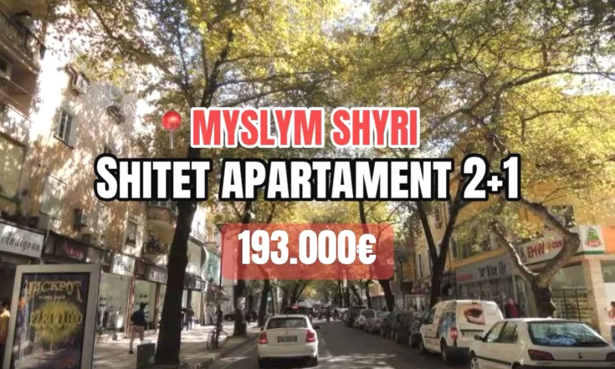 Shtepi ne shitje Apartament ne Tirane, 2+1, Mobilimi Pjeserisht e mobiluar, Pagesa 193,000  Euro.