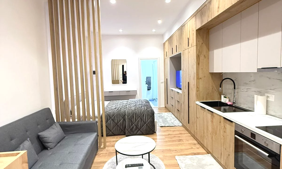 Shtepi ne shitje Apartament ne Tirane, Garsoniere, Mobilimi E mobiluar, Pagesa 55,000  Euro.