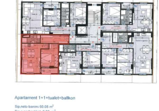 Shtepi ne shitje Apartament ne Tirane, 1+1, Mobilimi Bosh, pa mobiluar, Pagesa 120,000  Euro.