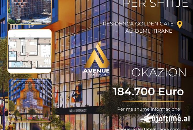 ‼️OKAZION‼️  Shitet Apartament 2+1+2 Kompleksi Golden Gate, Ali Demi Tirane  