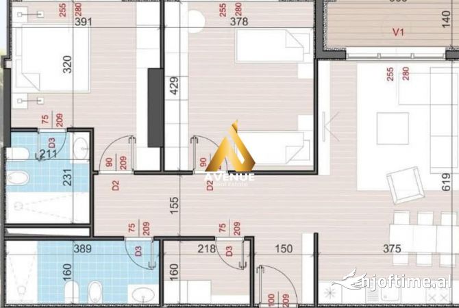 Shtepi ne shitje Apartament ne Tirane, 2+1, Mobilimi Bosh, pa mobiluar, Pagesa 184,700  Euro.