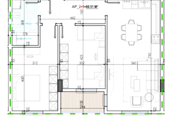 Appartamento in vendita a Tirana 2+1, Vuoto
