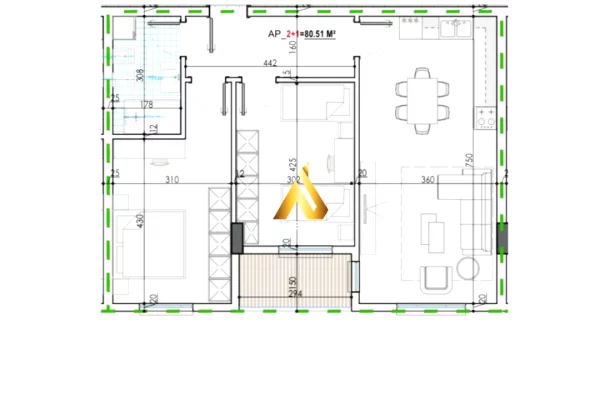 Appartamento in vendita a Tirana 2+1, Vuoto