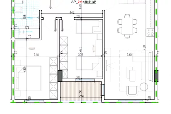 Appartamento in vendita a Tirana 2+1, Vuoto