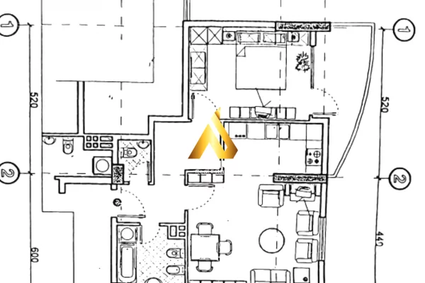 Shtepi ne shitje Apartament ne Tirane, 1+1, Mobilimi Pjeserisht e mobiluar, Pagesa 165,000  Euro.