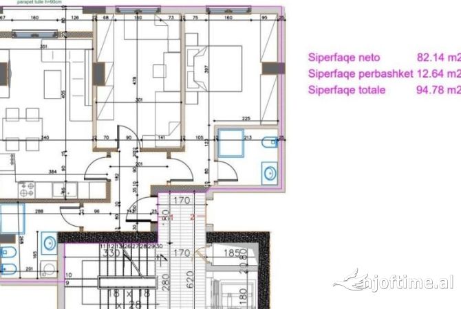 Shtepi ne shitje Apartament ne Tirane, 2+1, Mobilimi Bosh, pa mobiluar, Pagesa 142,200  Euro.