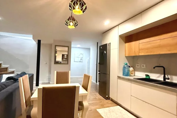 Shtepi ne shitje Duplex(shtepi me 2 kate) ne Tirane, 2+1, Mobilimi E mobiluar, Pagesa 169,000  Euro.